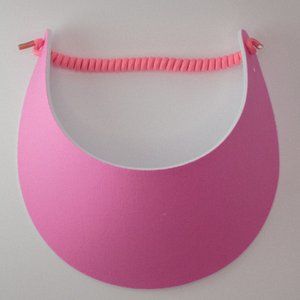 Women Sun Visor Hat, No Pinch Foam, Mid Pink, Pool, Golf, Trip